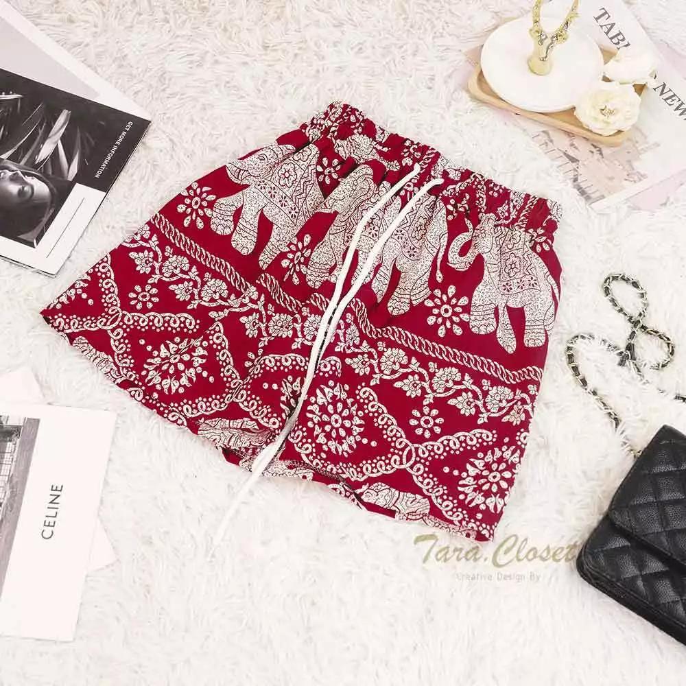 Women Boxing Muay Thai Elephant Pants Pattern Shorts Training Kickboxing Print Quick Dry Martial Art Boxer Kid Fighting Fitness Sport Gym Workout