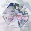 Dual-Use Sun & Rain Umbrella - Portable, UV Protection, Foldable, Artistic Hand-Painted Design