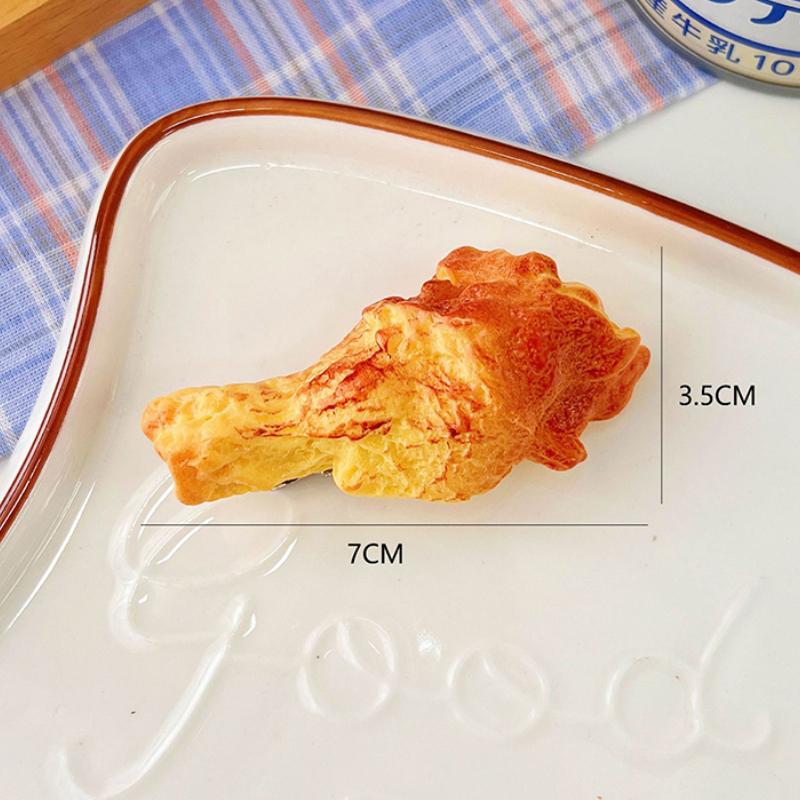 Fată Inimă Drăguț Mic dejun Agraf Simulare Mâncare Agraf Rășină Accesorii pentru păr