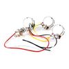 2V 1T Wiring Kit, 3 Way A250K Wiring Harness Prewired Guitar Wiring Hareness for Electric Guitar Bass Repair Replacement