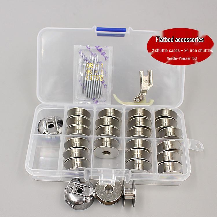 Cívková patka a člunek pro plochý elektrický šicí stroj s přímým stehem