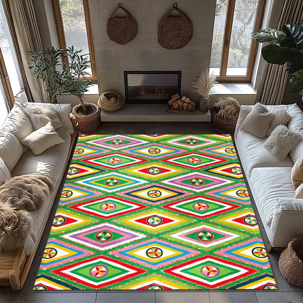 Colorful Geometric Doormat Indoor Outdoor Rug Washable Entryway Floor Mat Home Decor Area Rug Kitchen Carpet Modern Design