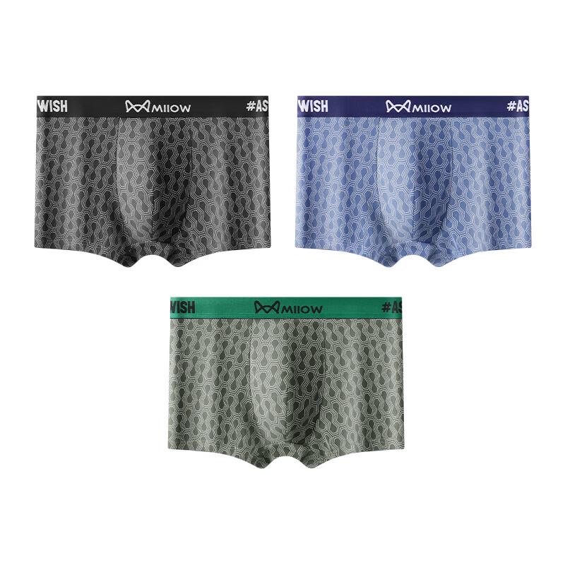 Mao Ren Men's Pure Cotton Breathable Boxer Briefs