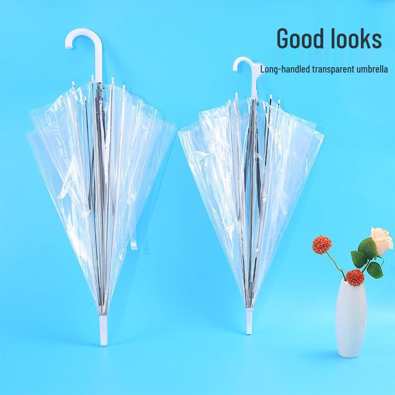 Mingchen Clear Semi-Automatic Straight Umbrella