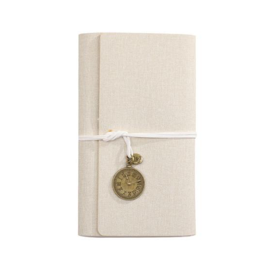 Vintage Thick Paper Journal Notebook Faux Leather White 1 Pc