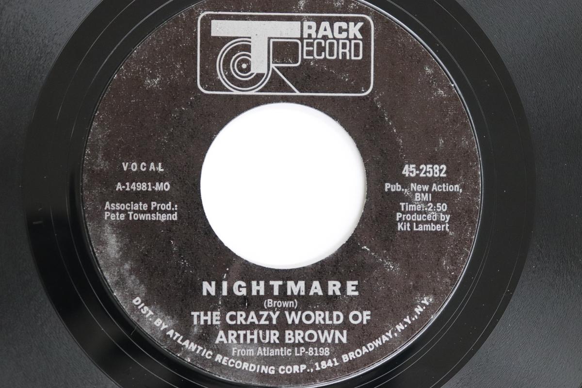 

7inch Record CRAZY WORLD OF ARTHUR BROWN - Nightmare / I Put A Spell On You 452582 TRACK RECORD 1968 US Rock Used