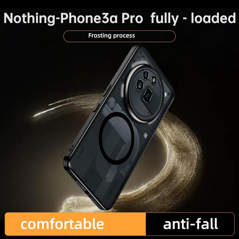 Translucent Shockproof Case For Nothing Phone 3A Pro 6.67 inches TPU Matte Frame Magnetic Wireless Charging Plastic Back Cover