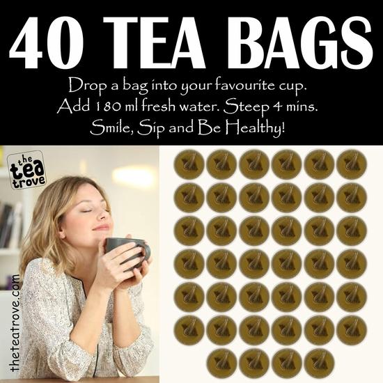 The Tea Trove Senna Leaf Tea Bags for Constipation Relief - 40 Laxatives Tea Bags for Constipation Blend of Senna Leaves with Fennel  | 60 Gm