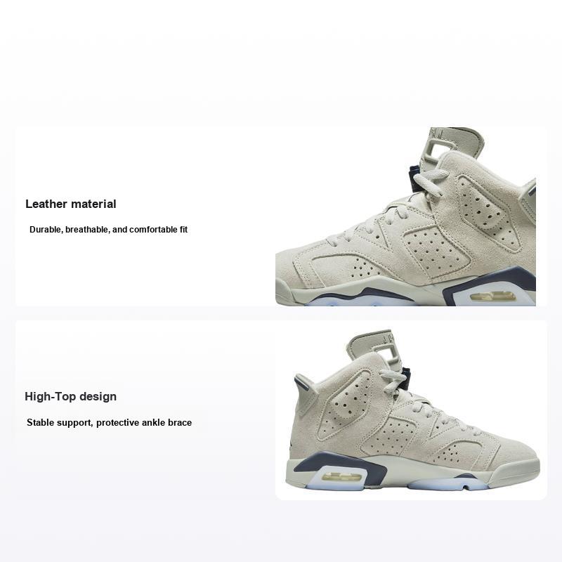 Кроссовки Air Jordan 6 Retro GS Georgetown Kids Grey Magnet College-Navy 384665-012 36