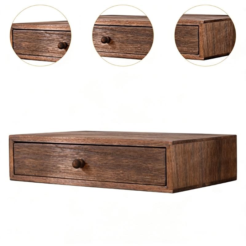 Natural Wood Desk Organizers With Spacious Compartments For Stationery And Cosmetics