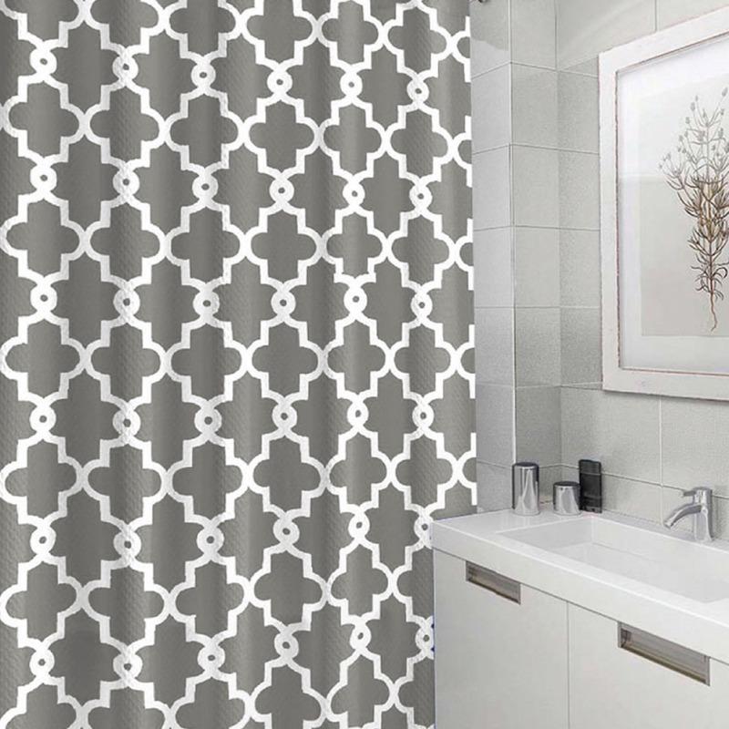 

Universal Waterproofing Shower Curtain Flower Pattern Curtain for Hotel Home