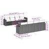 VidaXL Garden Lounge Set with Cushions 9 Pcs, Patio Sofas, Furniture Set, Outdoor Terrace Furniture, Grey 3256376