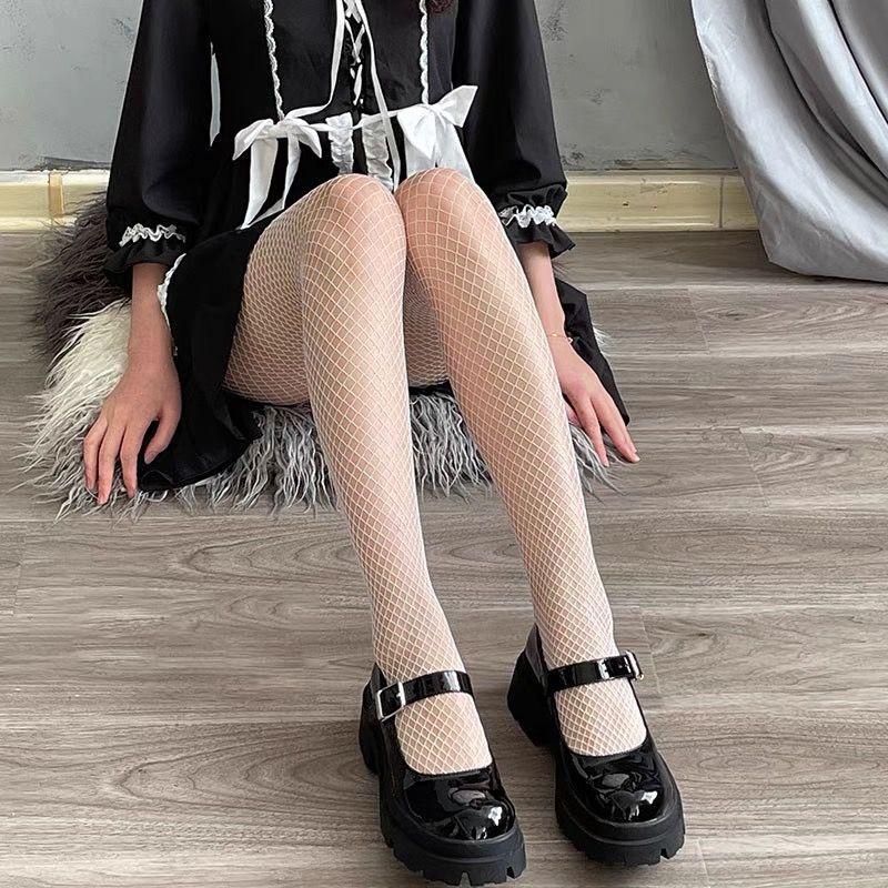Summer Lolita Fishnet Body Stockings Fish Net Sexy Pantyhose Mesh Nylon Tights Lingerie Skin Jk Cosplay Anime Socks