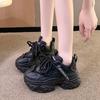 8CM Fashion New Women Platform Sneakers Autumn Spring Breathable Wedges Casual Mesh Shoes High Heels Thick Sole Sneakers Woman