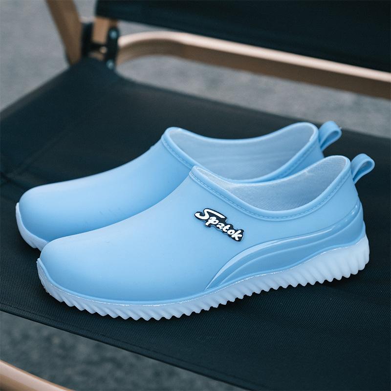 Stylish rain shoes women's soft soles are comfortable and versatile, outside wear water shoes, summer breathable and non-slip kitchen rubber shoes