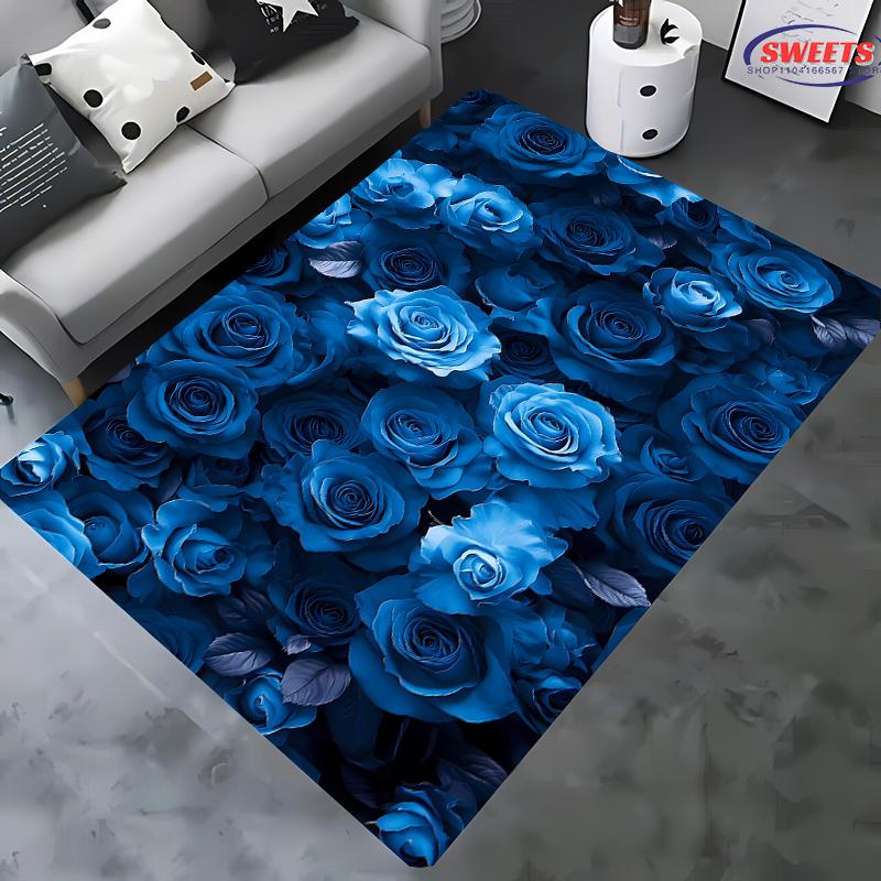 Rich Flower Theme Printed Carpet! Anti-slip Sound Insulation, Living Room Bedroom Entrance Door Mat Sofa Rug Next Day Shipping