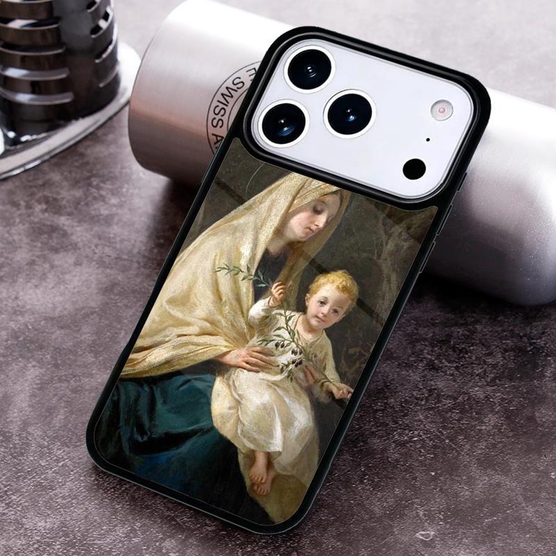 Virgin Mary Christian Phone Case For iPhone 17,16e,15,14,13,12,11,Mini,Pro,MAX soft Silicone Cover