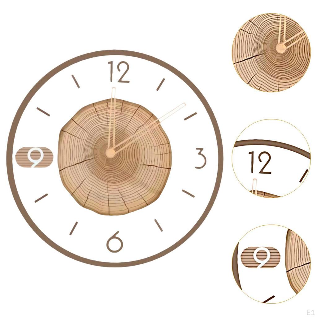 Wall Clock Decorative Stylish Simple Silent Non Ticking Timepiece for Living Room Office
