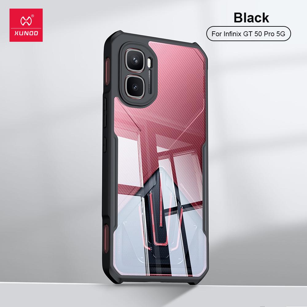 

XUNDD For Infinix GT 50 Pro Case Luxury Casing Transparent Phone Cover Airbag Shockproof Bumper Protective Cases For Infinix GT 50 Pro чёрный