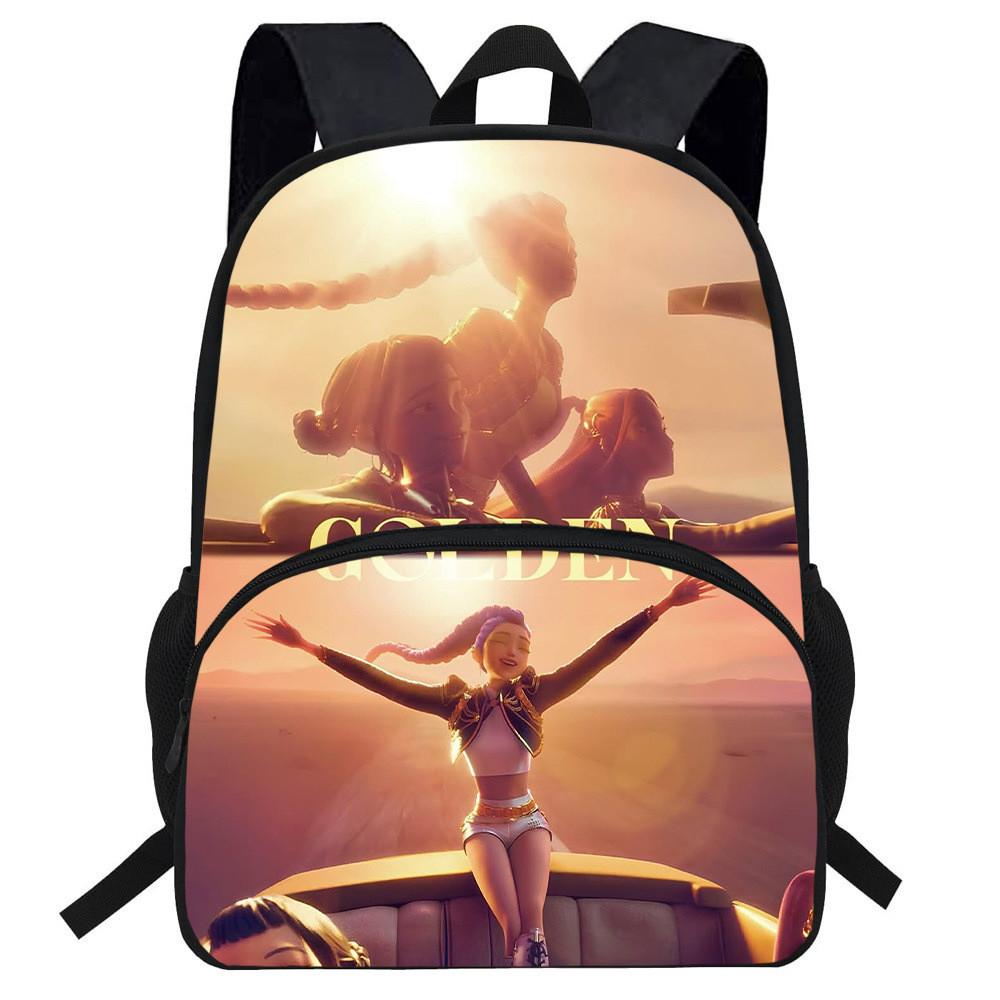 Hunters Demon Kpop Cartoon School Backpack Durable Material Anti Shock Students