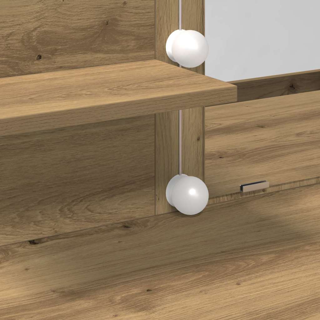 Artisan Oak Makeup Table 100 x 40 x 130 cm Particleboard