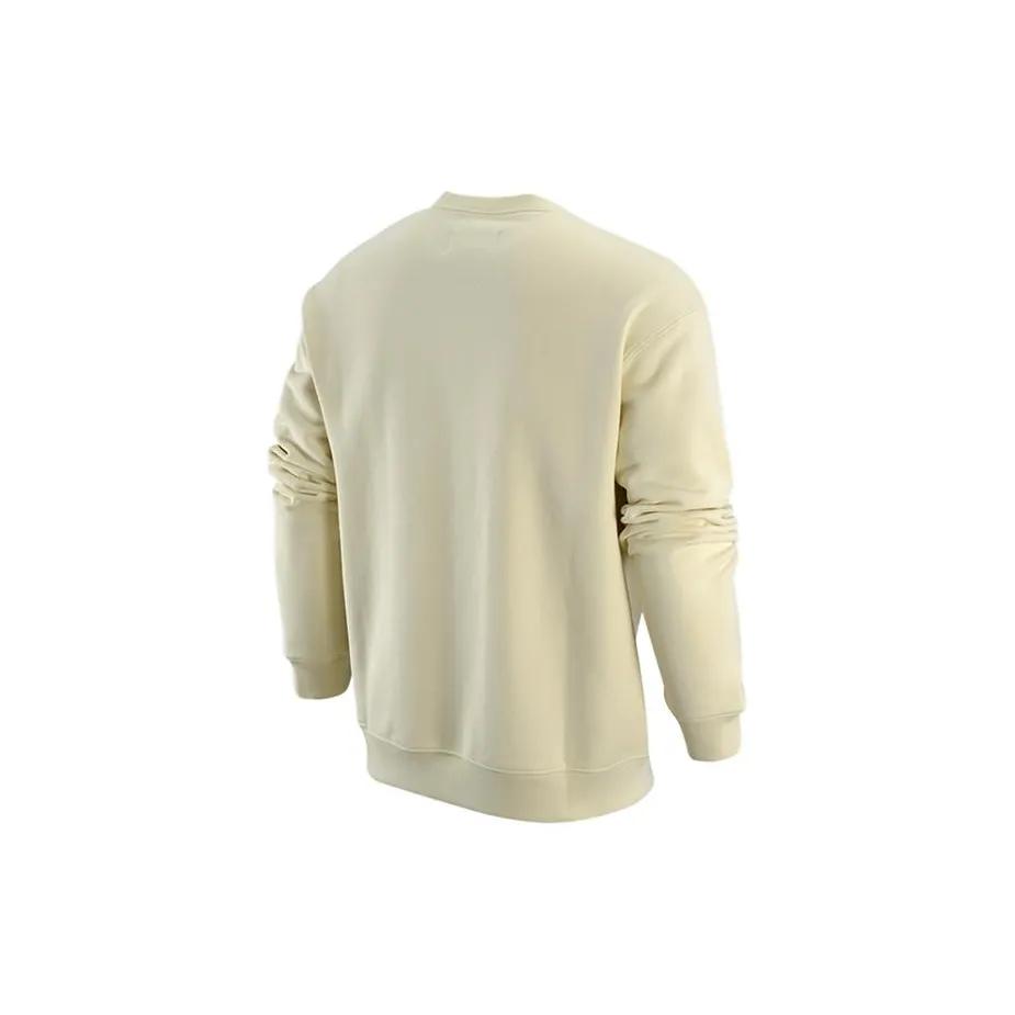 Jordan Cream Sweatshirts Men's Coconut Milk Crew Neck Moderate Regular (Unisex) Sweatshirts FB7658 113