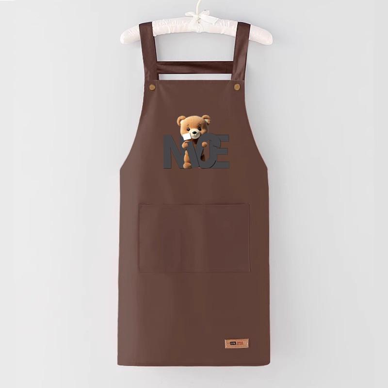 Nice Bear Waterproof Apron With Oil Resistant Composite Fabric For Kitchen Cooking Special Characters Included