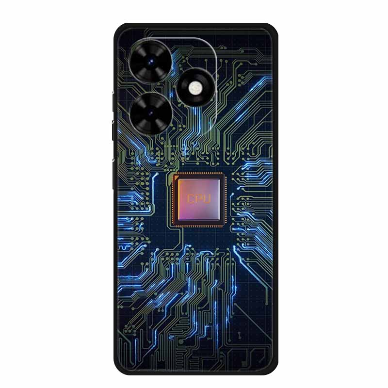 For Tecno Spark Go 2024 Case Luxury TPU Silicone Soft Back Cover Phone Cases for Tecno SparkGo 2024 BG6 Shockproof Flower Fundas