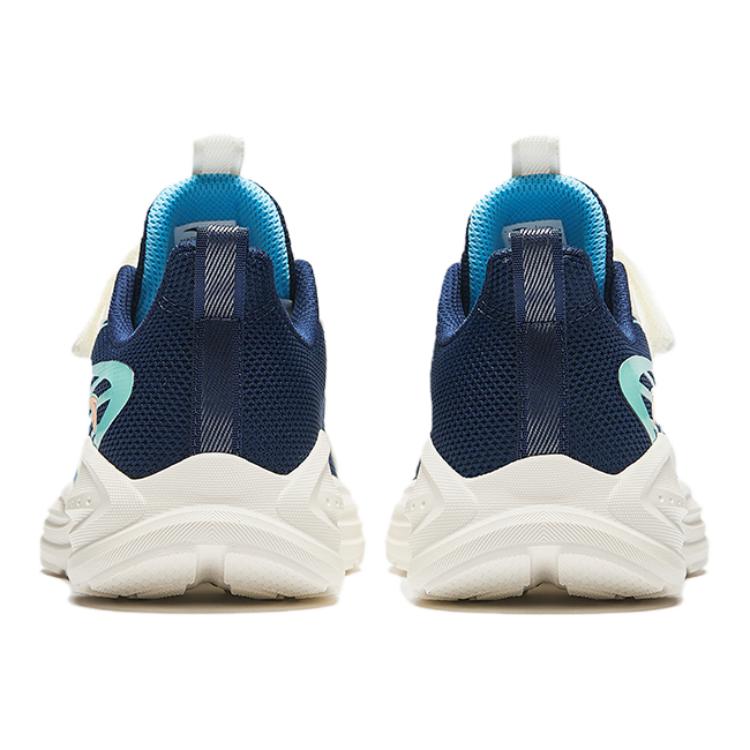Anta Comfortable Velcro Non-Slip Shock Absorbing Low-Top Kids Running Shoes Kids sneaker Blue White A12435504-2