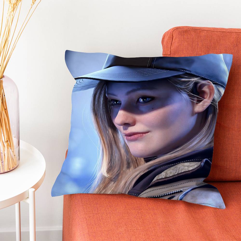 Rosemary Winters R-Resident Evil Village 8 Pillow Case Plush With Invisible Zipper Dustproof Sofa Cushion Cover For Home Decor