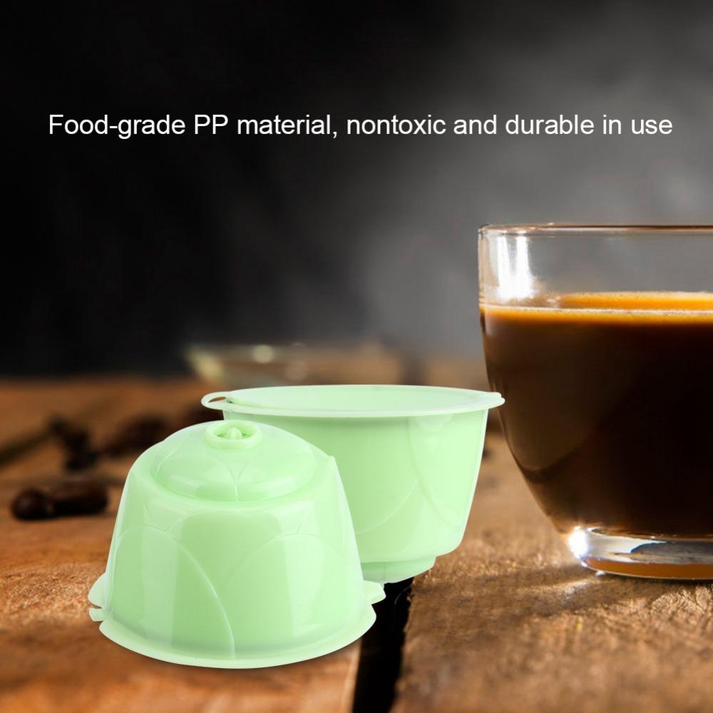 5pcs set Durable Coffee Capsule Filter Green Color Coffee Machine Accessories Home Use