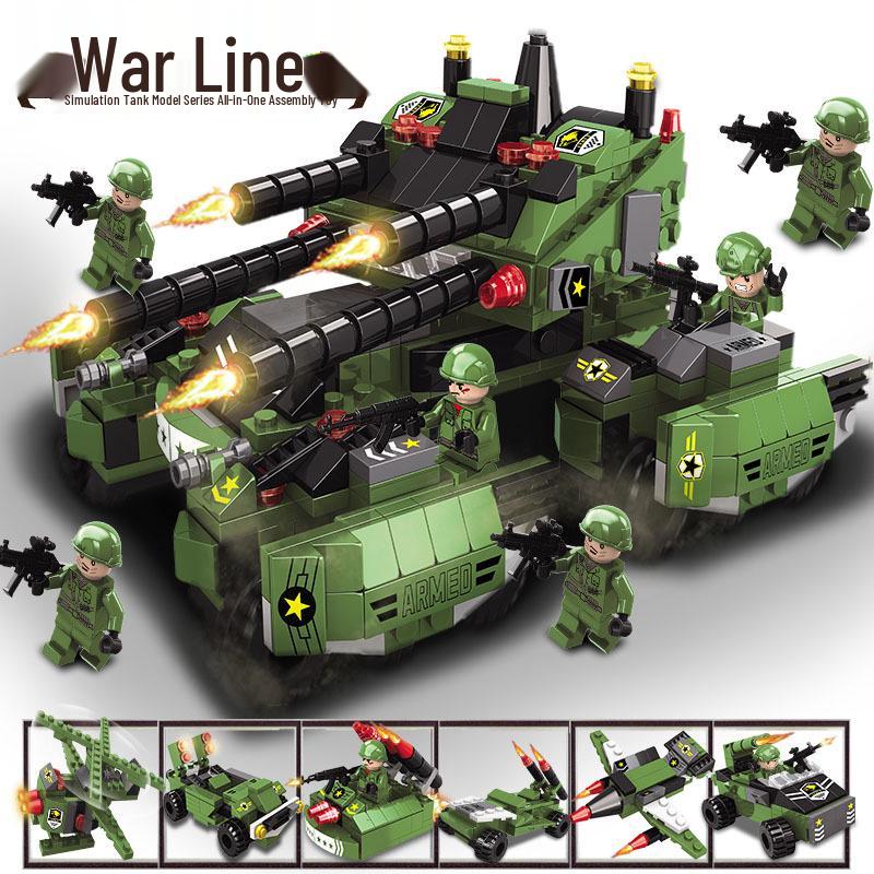 Compatible Military SWAT Armored Car Building Blocks - Educational Assembly Toy for Boys