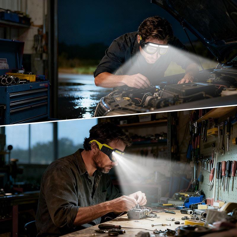 USB Rechargeable Multifunctional Headlamp for Night Fishing & Cycling