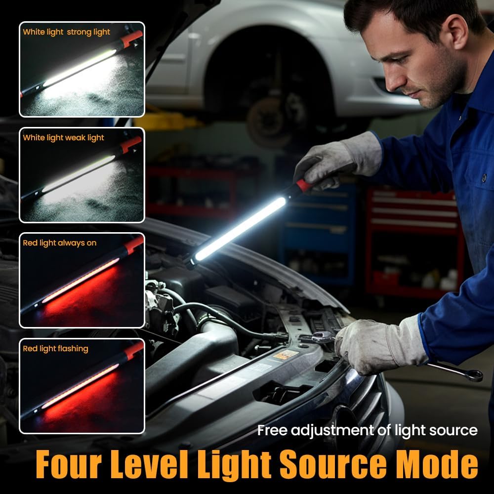 Magnetic Work Light Rechargeable Led, Underhood Works Lights, Mechanic Works Lights for Mechanic/Car Repairing/Garage
