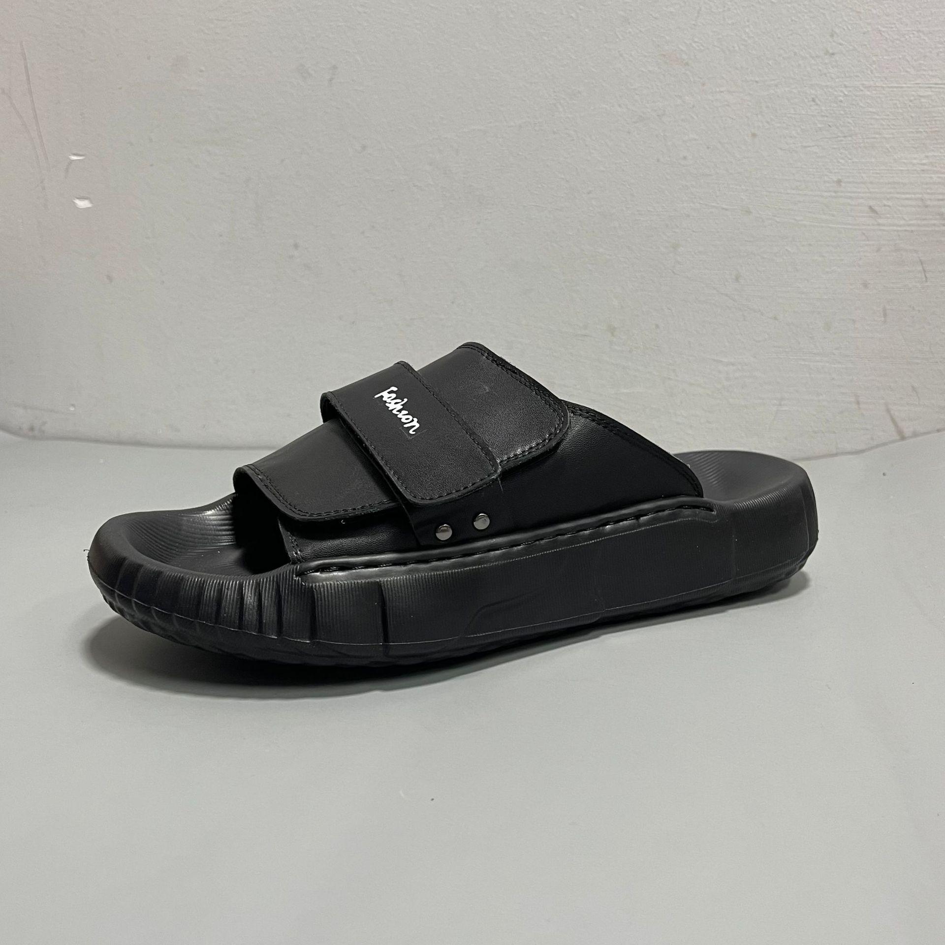 Men s Summer 2026 Fashionable Non-Slip Cowhide Outdoor Sandals Size 40