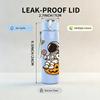 1PC Pumpkin Astronaut Space Cartoon 750ml Color Plastic Sports Water Bottle Leakproof Flip Straw Lid Suitable for Sports Office Home Use