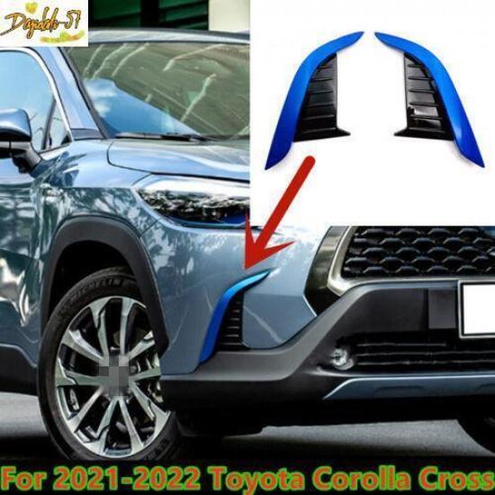 Blue Car Front Bumper Fog Light Cover Trim For Toyota Corolla Cross -