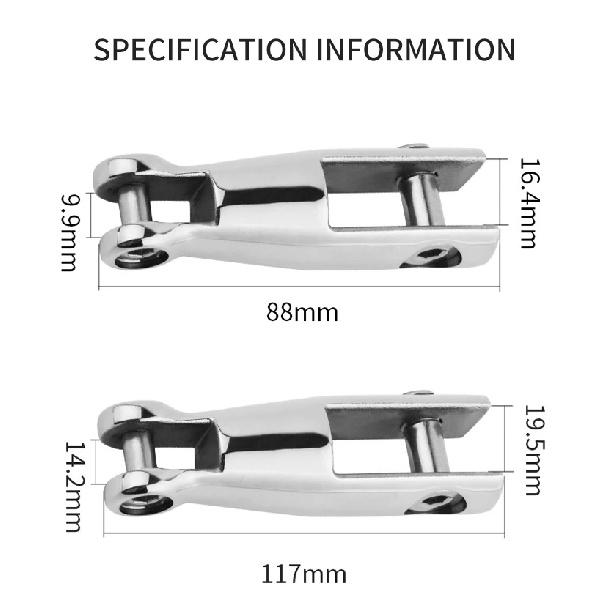 Alastin 316 Stainless Steel Marine Anchor Connector Mirror Polished Finish Anchor Connector Boat Accessories