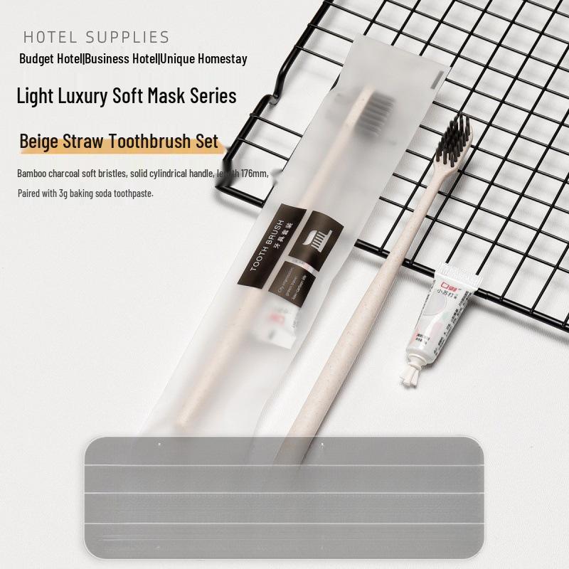 Individually Packaged Soft Bristle Disposable Toothbrush with Toothpaste for Home & Guest Use