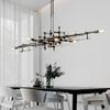 Nordic Light Luxury Restaurante Chandelier Personality Geometric Bar Pendant Light Stainless Steel Kitchen Lsland Hanging Lamp