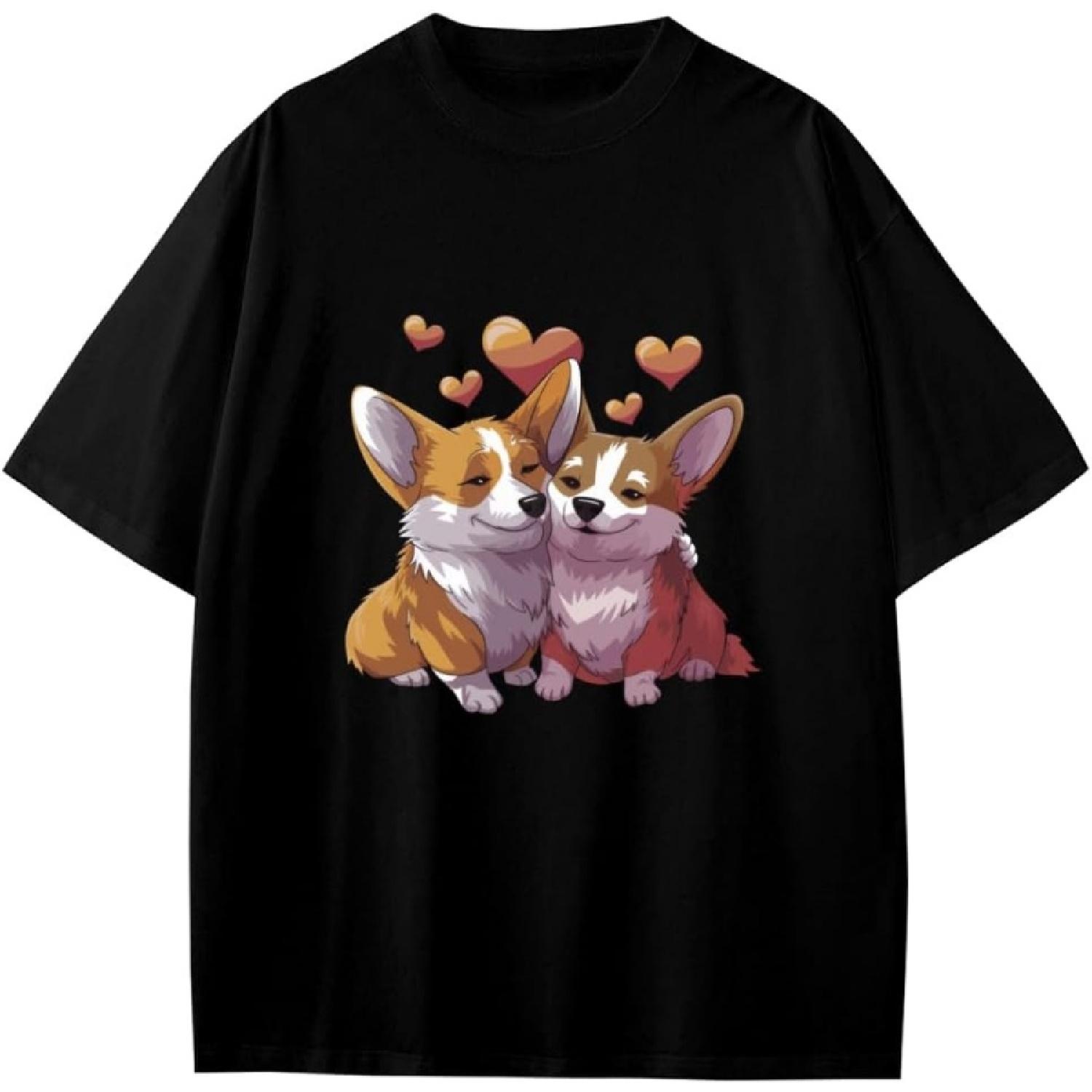 Funny Cute Pet Corgi Lovers Girls Boys Teens T-Shirt Anime Gift S