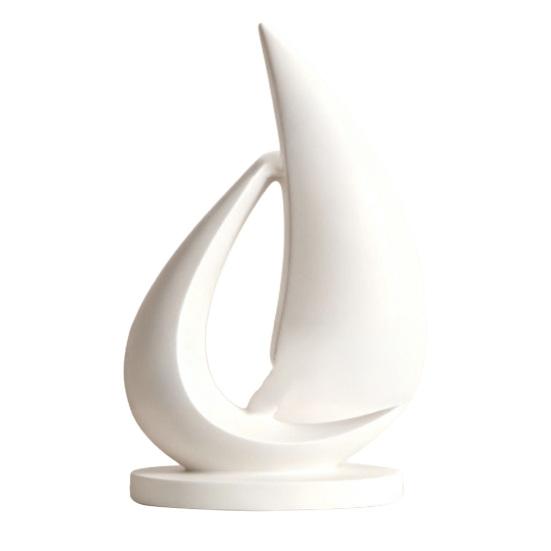 

Modern Sailboat Statue 3D Printed Shipping Boat Figurine for Living Room Coffee Table Office Shelf Table Centerpiece білий