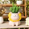 Cute Lion Flowerpot Green Potted Plants Container Home Courtyard Garden Decoration Resin Handicrafts Ornament Gift
