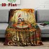 Fantasy Garden Wall 2D Flat Pattern Flannel Blanket High Quality All Seasons Warmth and Comfort Perfect for Christmas Gifts.