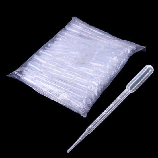 100Pcs Plastic Disposable 3ml Graduated Transfer Pipettes Eye Dropper Straw Set