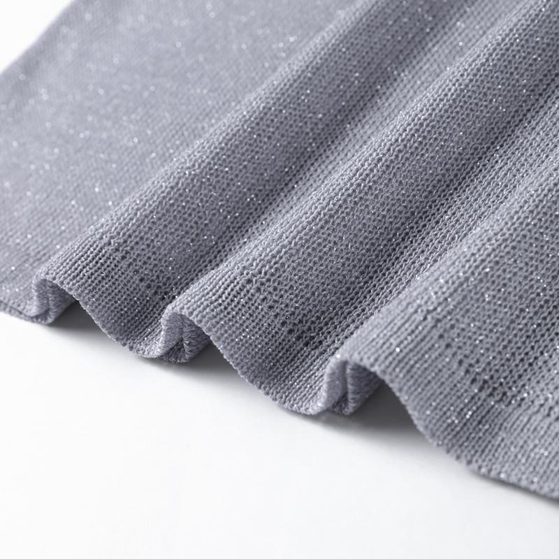 Flash Yarn Hook Flower Patch Dress Sexy Pure Desire Slim Halter Backless Sleeveless See Through Party Dresses Summer Lady Robes