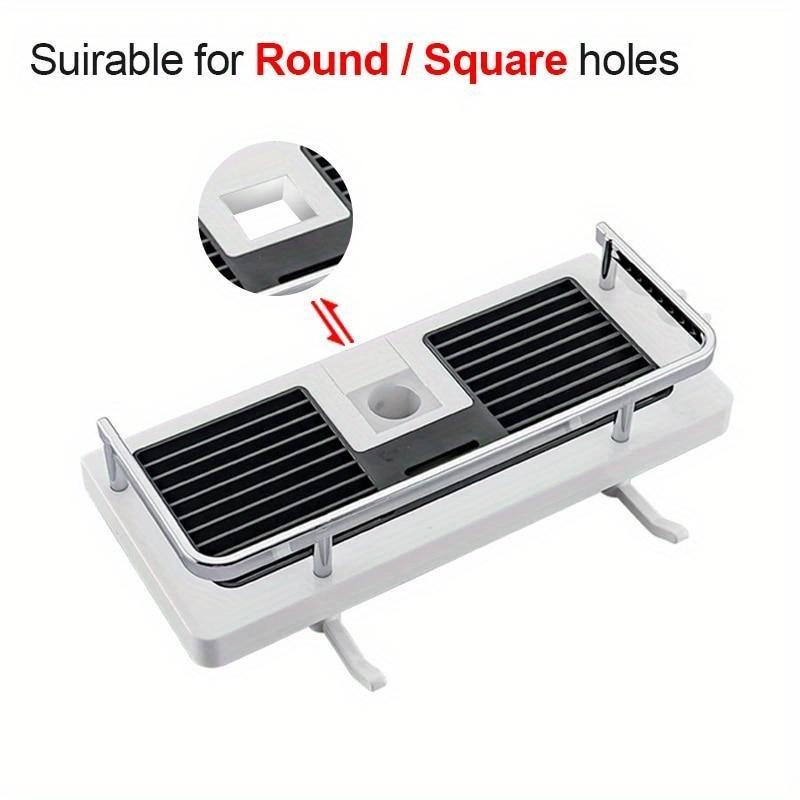1Pc Shower Storage Holder Rack Organizer Bathroom Shelf Shampoo Tray Stand No Drilling Floating Shelf for Wall Household Item.