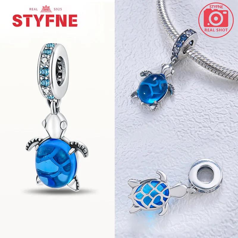 

Charms 925 Silver Sea Turtle Series Charm Colorful Beads Fit Bracelet Diy Fine Jewelry Making Gifts for Women