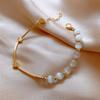 Retro style pearl bracelet women's versatile high-end sense niche temperament beaded bracelet couple girlfriend hand jewelry