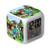 Minecraft Alarm Clock Led Night Light Colourful Changing Desktop Decoration